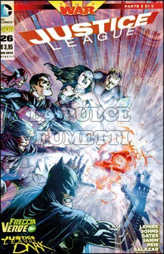 JUSTICE LEAGUE #    26 - TRINITY WAR PARTE 5 ( DI 5 ) + VILLAIN CARD